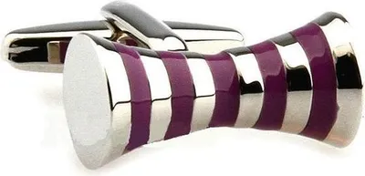Image de Boutons de manchette à rayures violettes