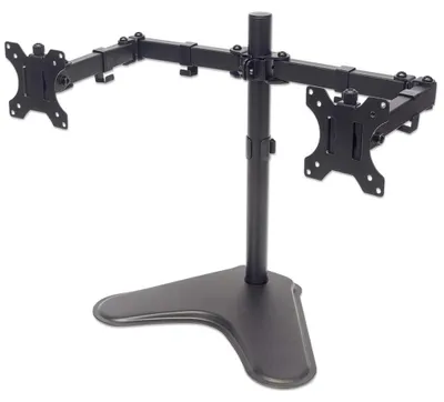 Immagine prodotto di Manhattan 461559 Manhattan Tischhalterung für zwei Displays Standfuß schwarz