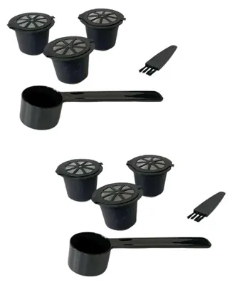 Image de Ensemble de 2 Set de 3 capsules Nespresso réemployables Fackelmann Petit Déjeuner