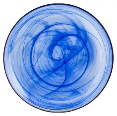 6 tiefe Teller aus Glas, Alabastro, Blau, 21 cm