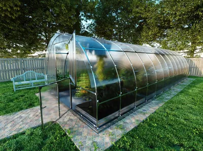 Gewächshaus KLASIKA TUBE 3x8m mit fundamenten und 4mm Polycarbonat;

