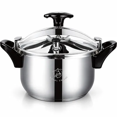Produktbild von Royal Swiss® Schnellkochtopf 4 Liter – Ø 20 cm – Induktionsgeeignet – PFAS-frei – Silber