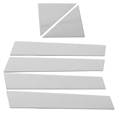Image de Lot de 6 enjoliveurs chromés pour montants de portières et vitres, en acier inoxydable 304, pièces de rechange pour Chrysler 300 et 300C (2005-2010)