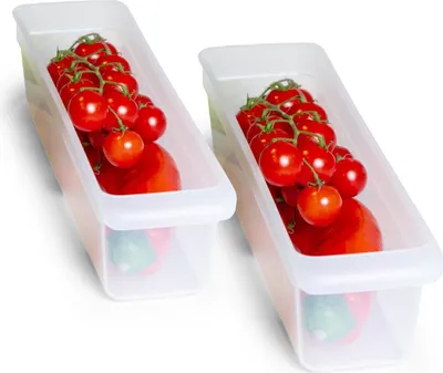 Produktbild von Novaliv 2x Kühlschrank Organizer 30,5 x 7,5 x 8 cm BPA-frei Küchenordnung  Germany Ordnung Kühlschrank Lebensmittelecht Aufbewahrung für Haushalt Spühlmaschinenfest Ordnungssystem Kühlschrank