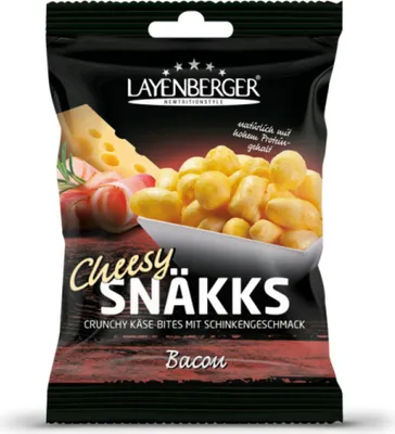 Image de Layenberger Cheesy Snäkks Chips au fromage au goût de bacon 35g