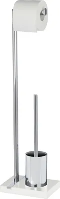 Produktbild von WENKO Stand Toiletten Bürsten WC Garnitur Klo Ersatz Bürste Halter Noble Weiß