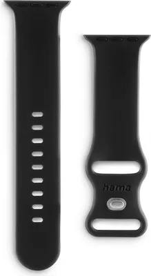Produktbild von Hama 00215631, Band, Smartwatch, Schwarz, Apple, Apple Watch 38 / 40 / 41 mm, Silikon