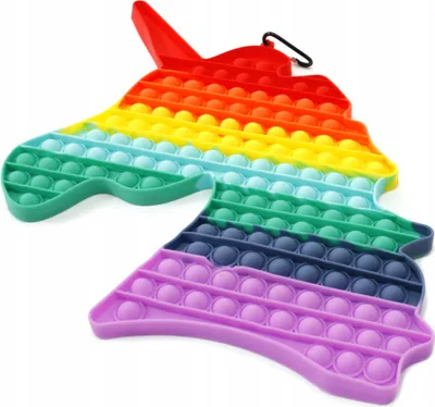 Produktbild von XXL Pop It Einhorn Groß - Push Bubble Fidget Toy Anti-Stress Spielzeug 35cm Bunt