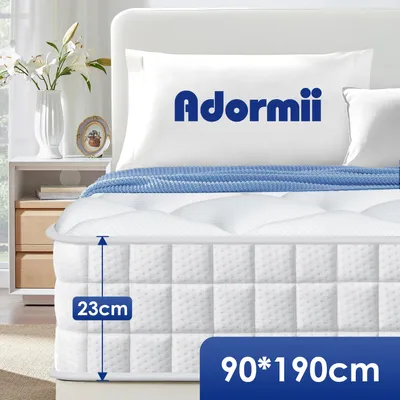Produktbild von Adormii Matratze 90x190 cm, orthopädische 7-Zonen Federkernmatratze 90x190 Matratzen Höhe 23cm, Federkernmatratze mit Spannbettlaken