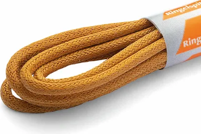 Produktbild von RINGELSPITZ - Rund Medium Gewachst – Stilvolle und Robuste Schnürsenkel - 75 cm, safran