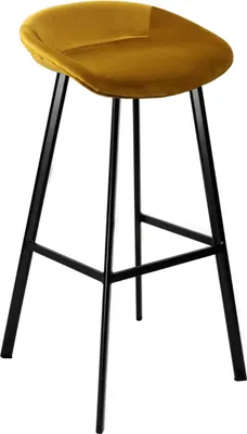 Produktbild von Kick Collection Barhocker Finn - 70cm - Gold - Samt Stoff - Erhältlich in vielen Farben