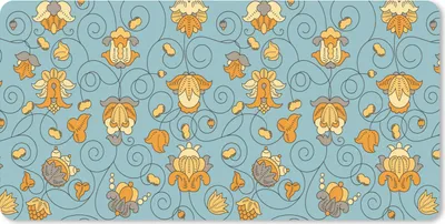 Produktbild von MuchoWow® Schreibtischunterlage Muster - Vintage - Blumen 80x40 cm - XXL Mauspad - Gaming Mauspad