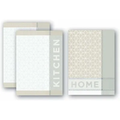 Produktbild von Dyckhoff Geschirrtuchset Home & Kitchen taupe, 50 x 70 cm