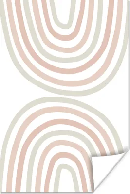 Produktbild von MuchoWow® Poster Regenbogen - Design - Pastell 40x60 cm - Plakate für die Wand - Poster Babyzimmer