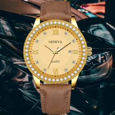 Produktbild von Elegante Damenuhr Pomposity in Braun und Gold - Ideal für jeden Anlass KP11646