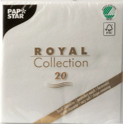 Produktbild von Papstar Servietten RC weiss 33 x 33cm 20 Stück