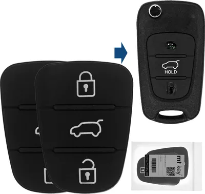Produktbild von 2X Klapp Schlüssel Tastenfeld 3 Tasten für HYUNDAI i20 i30 FD ix20 ix35 ELANTRA VELOSTER