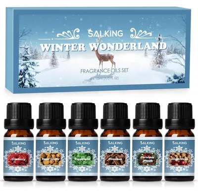 Immagine prodotto di Set di oli essenziali invernali - Olio di Natale - 6 x 10 ml - Set regalo profumi