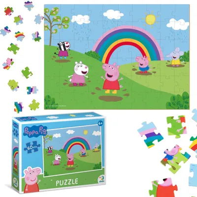 Zdjęcie produktu dla Puzzle winka Peppa 60 Elementw Peppa Pig Ukadanka Dla Najmodszych