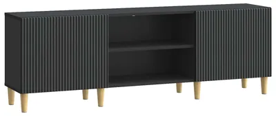 Produktbild von "2026 Moderne"TV-schrank( 1PC) - moderne Fernsehschrank - Medienmöbel - Schwarz 150x31x50cm Holzwerkstoff - TV-Schränke DEMöbel765371