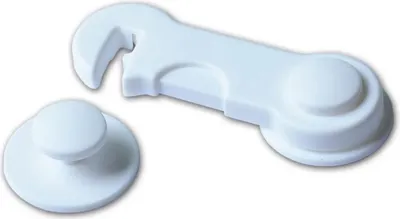 Produktbild von EWANTO Kindersicherung Weiß mit Sicherheitsknopf geeignet...