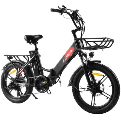 Produktbild von 20*3.0Zoll LCD Fat Faltbar E- Bike E-Mountainbike Elektrofahrrad 20.8Ah Bis 150Km SHIMANO 7 25km/h E Klapprad mit Korb, Elektrofahrrad E-Hollandräder