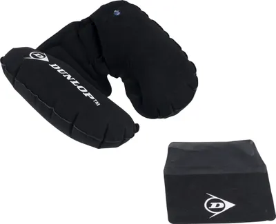 Produktbild von Dunlop Kopf- und Nackenkissen - aufblasbar - mit Aufbewahrungstasche - Schwarz