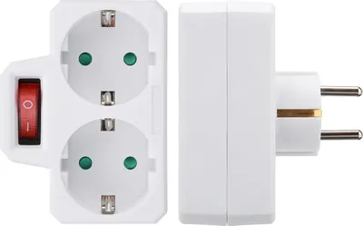 Produktbild von 2× Doppelsteckdose – Mehrfachsteckdose für Wand & Haushalt | Praktische Stromverteilung für Zuhause & Büro