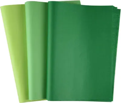 Imagen del producto de Papel de seda verde, 50 hojas, de varios colores, para envoltorios de regalos