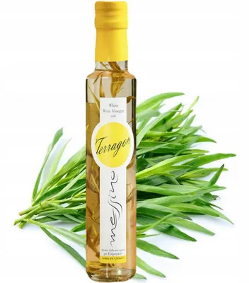 Produktbild von Papadeas Messino Weißweinessig mit Estragon 250 ml – Aromatischer Griechischer Kräuteressig