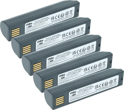 Produktbild von vhbw 5x Akku Ersatz für Honeywell 013283, HO48L1-G, BAT-SCN01, 100006732, 50121527-002, 100000495 für Barcodescanner POS (2600 mAh, 3,7 V, Li-Ion)