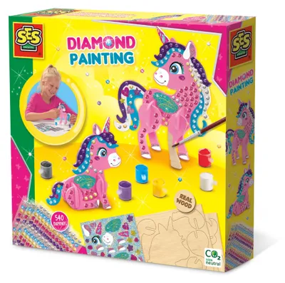 Productafbeelding van SES Creative 14134, Kinderset voor het maken van diamantenkunst, geschikt voor kinderen vanaf 5 jaar, meerkleurig