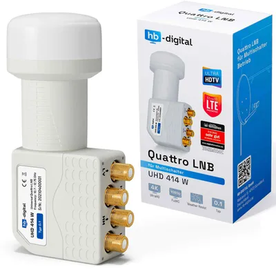 Produktbild von hb-digital LNB Quattro UHD 414 W für Multischalter wasserdicht