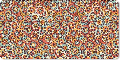 Produktbild von MuchoWow® Mauspad Mousepad Blumen - Bohème - Kreis - Muster 60x30 cm - Mousepads - Maus Mat - Pad - Mausunterlage - Nachhaltig