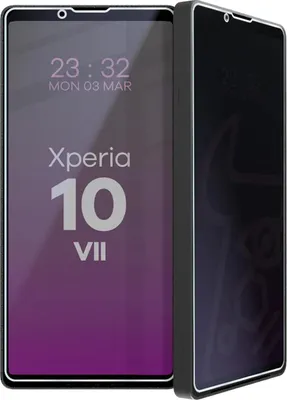 Produktbild von Hybridglas mit Privatschutzfilter für Sony Xperia 10 VII, Bizon Glass Mule Shadow, Matt