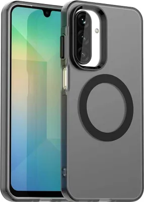 Image de Etui magnétique pour Samsung Galaxy A26, étui antichoc fin, mat et translucide Noir