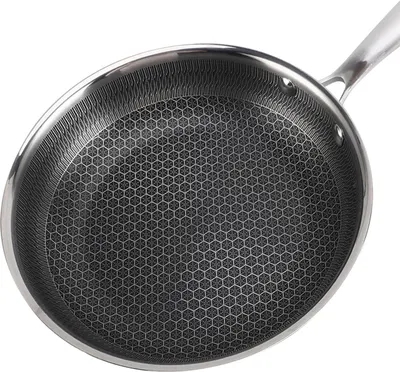 Obrázok produktu pre Cheffinger, panvica 28 cm s voštinovým povrchom a dlhou rukoväťou, strieborná