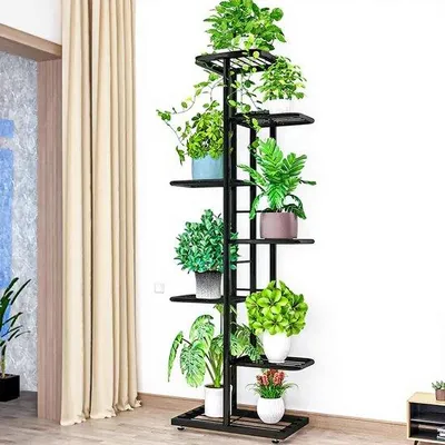Image de Support à plantes en métal à sept niveaux pour la décoration d'intérieur et d'extérieur