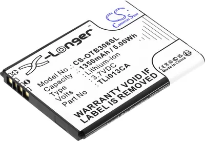 Produktbild von TECHTEK Akku Kompatibel mit [Alcatel] OneTouch 3082X, OT-3082 Ersetzt TLi013CA