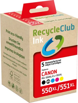 Produktbild von RecycleClub Kompatible Patrone für Canon PGI-550 XL/CLI-551 XL Multipack K10327RC