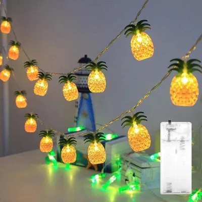Obrázok produktu pre Tropická LED lampa – 20 LED – napájaná na batérie – v havajskom štýle – na pláž, do stanu, do kúpeľne, na letné párty