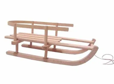 Produktbild von Holzspielzeug Puppenschlitten Maße: L/B/H 47cm/ 26cm/ 17cm NEU