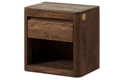 Image de MASSIVMOEBEL24 | Table de Nuit Sheesham 50x35x50 marron foncé teinté TORONTO #164