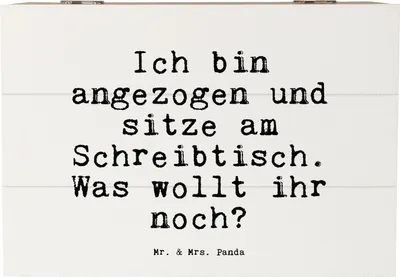 Produktbild von Mr. & Mrs. Panda Geschenkbox Ich bin angezogen und... 22 x 15 cm - Weiß - Geschenk, Spruch Sprüche Weisheiten Zitate Lustig Weisheit Worte, schmuckbox, Arbeitskollege