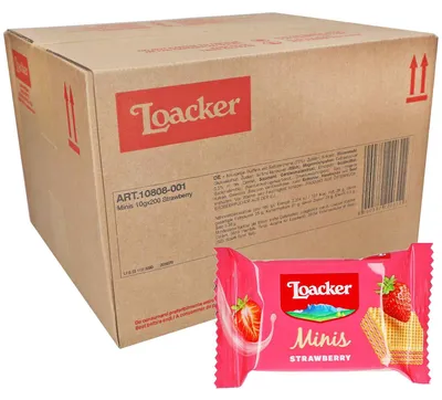 Produktbild von Loacker Minis Erdbeere 200x10g