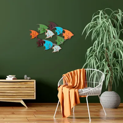 Immagine prodotto di Wallity, Melek- DYU1115, Colorato, Altre decorazioni per la casa, 83 x 58 x 8 cm, 100% metallo
