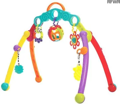 Image de Arche d'éveil pliable pour bébé, avec jouets et stimulant la motricité