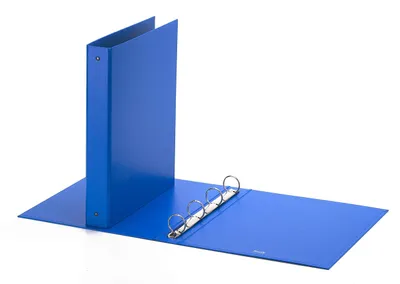 Ringbuch A4, 4 l, Ring-Ø 3 cm, blau, Karton/PP