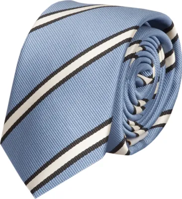 Produktbild von Fabio Farini - 1 Stück Herren Krawatten Blautöne - klassische Männer Schlipse in 6cm Schmal (6cm), Hellblau Weiß - Uranus/White/Black