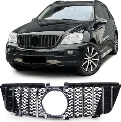 Produktbild von Sport Kühlergrill Schwarz Glanz Chrom für Mercedes M Klasse ML W164 05-08